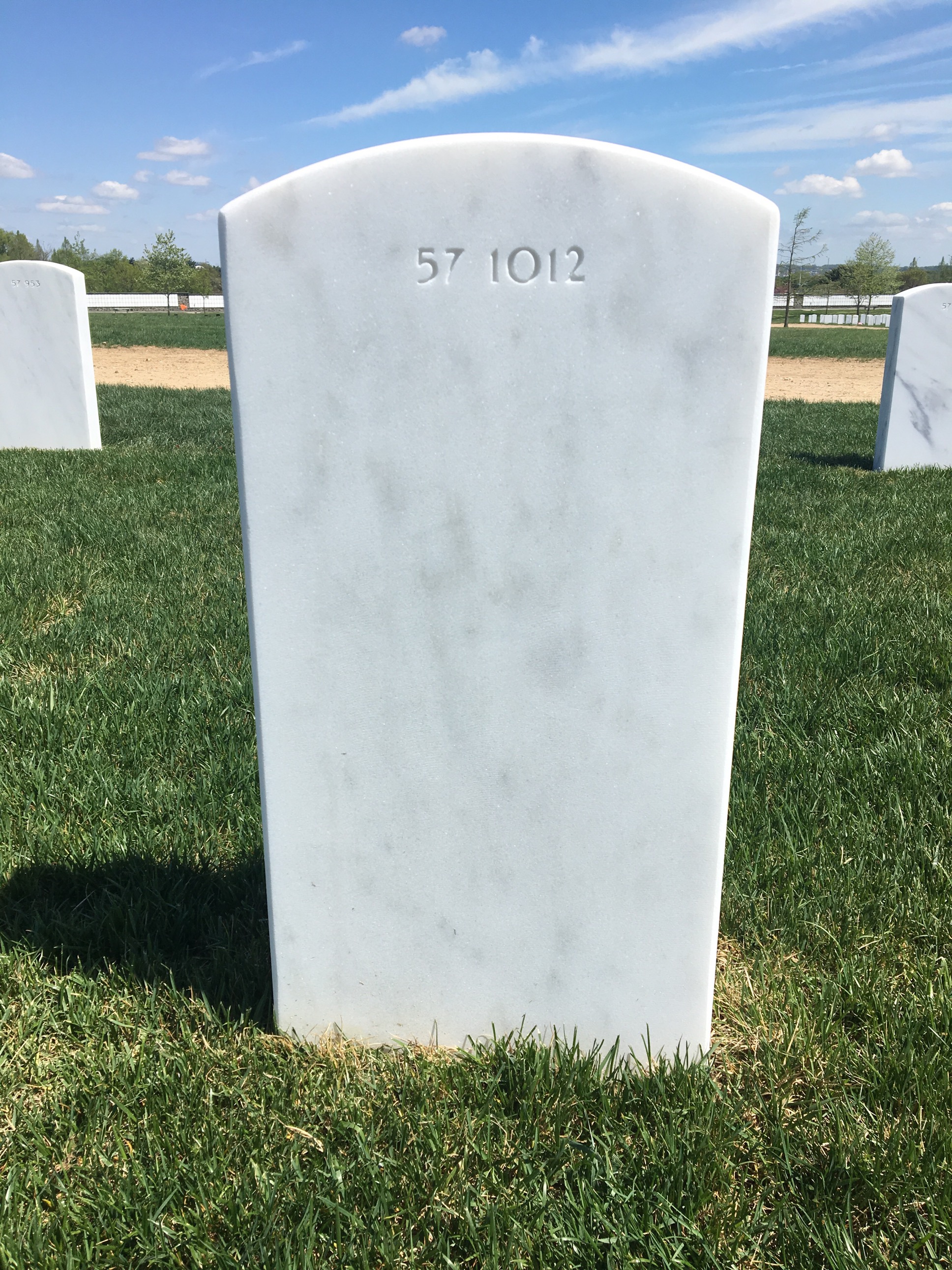 Back of headstone — Richard Absher