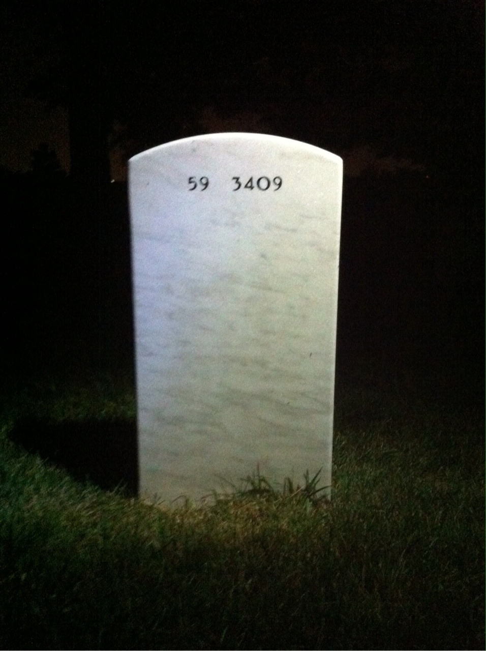 Back of headstone — Rodney Turner