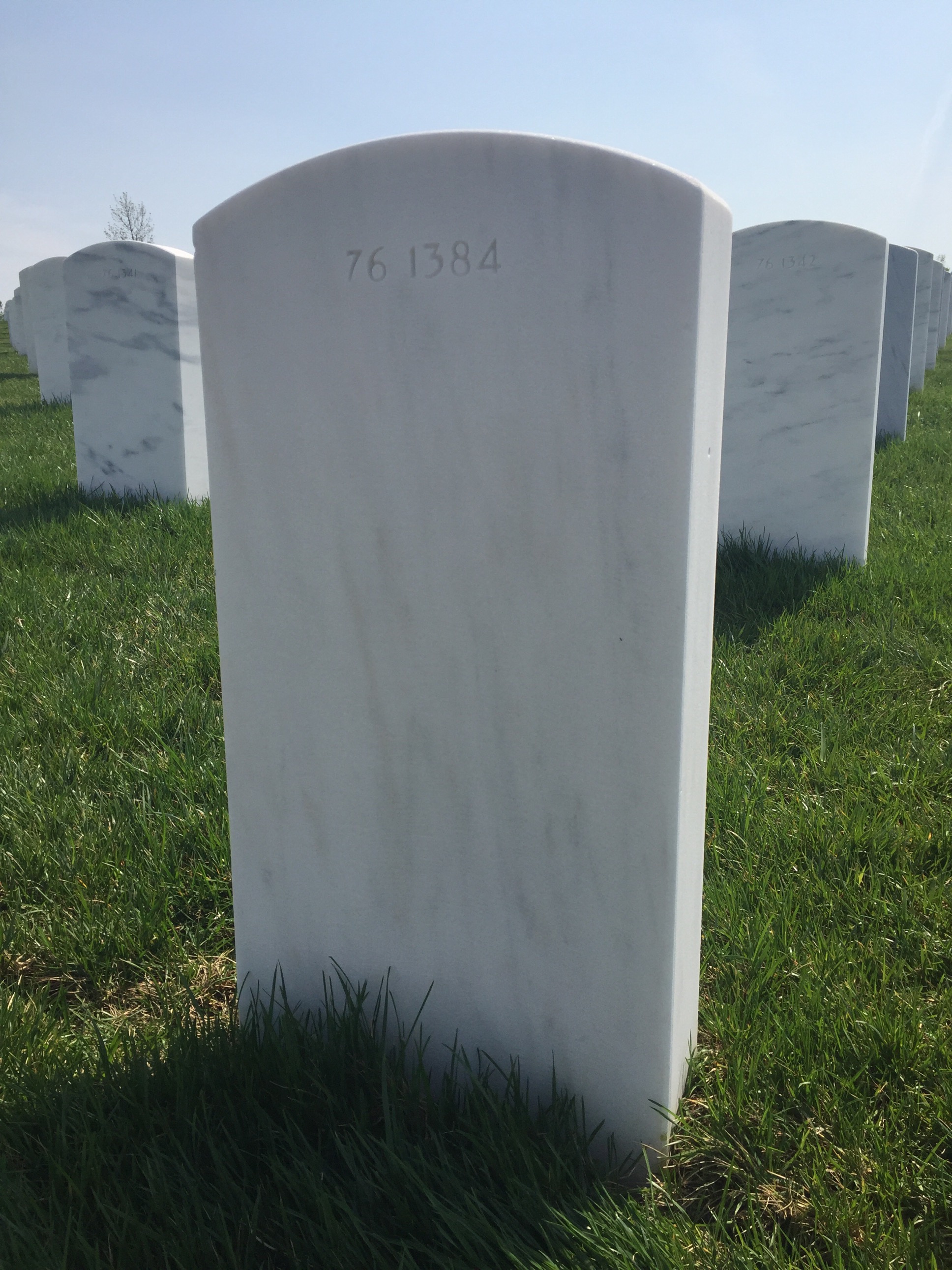 Back of headstone — James Timothy Jones