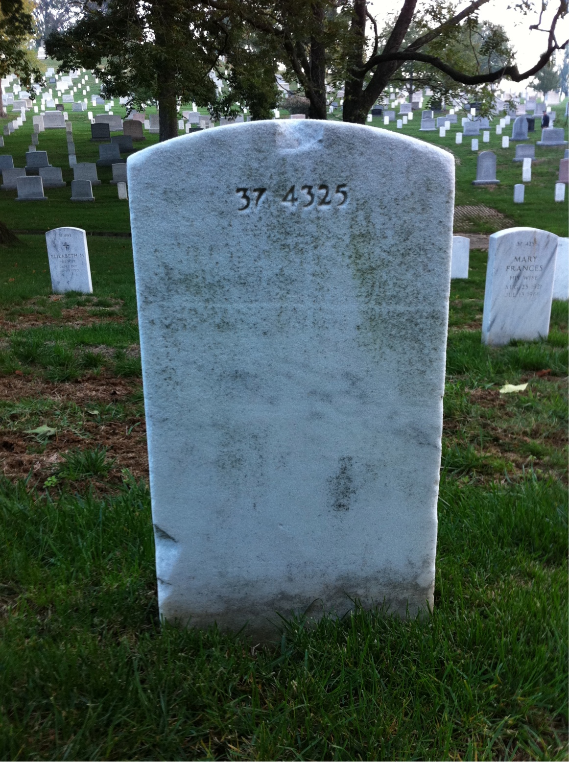 Back of headstone — Claude Antolik
