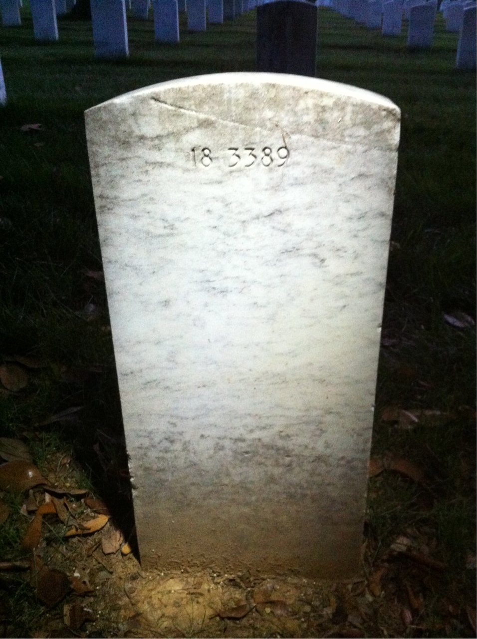 Back of headstone — Oscar Mosgrave