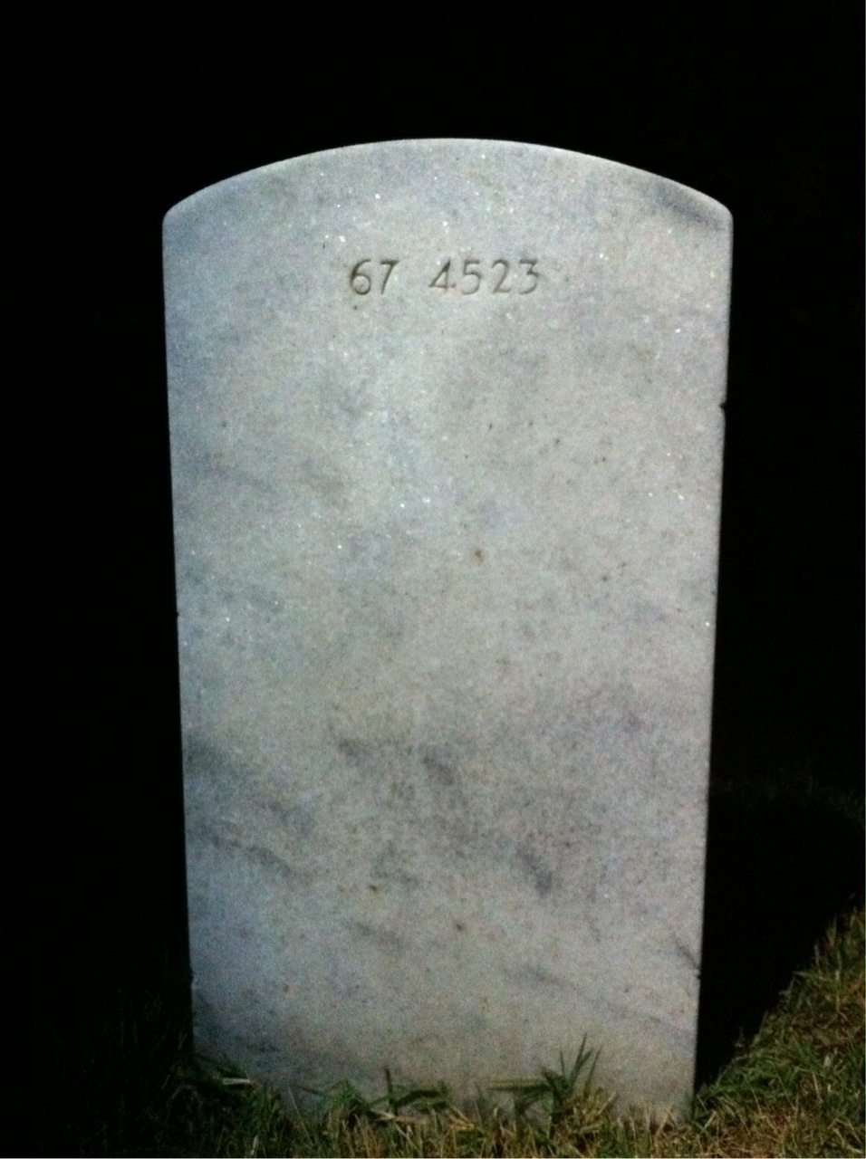 Back of headstone — James Muis