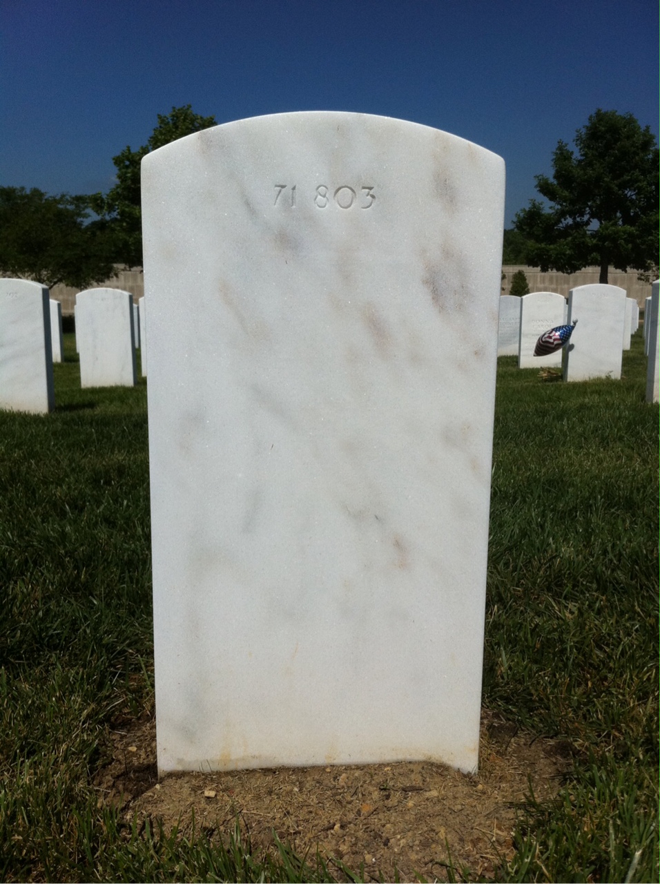 Back of headstone — Wayne M Hupfauer