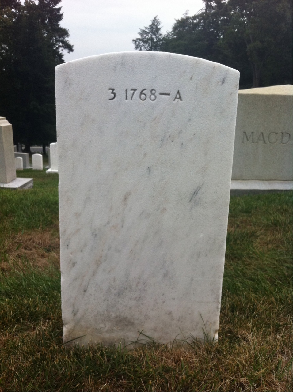 Back of headstone — Gwendolyn Baker