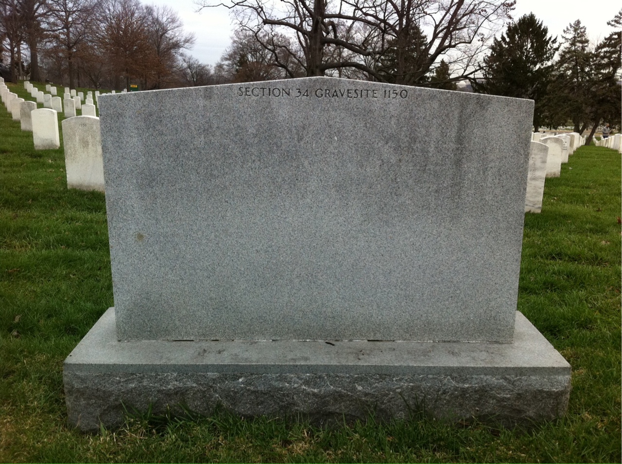 Back of headstone — Charles Morley