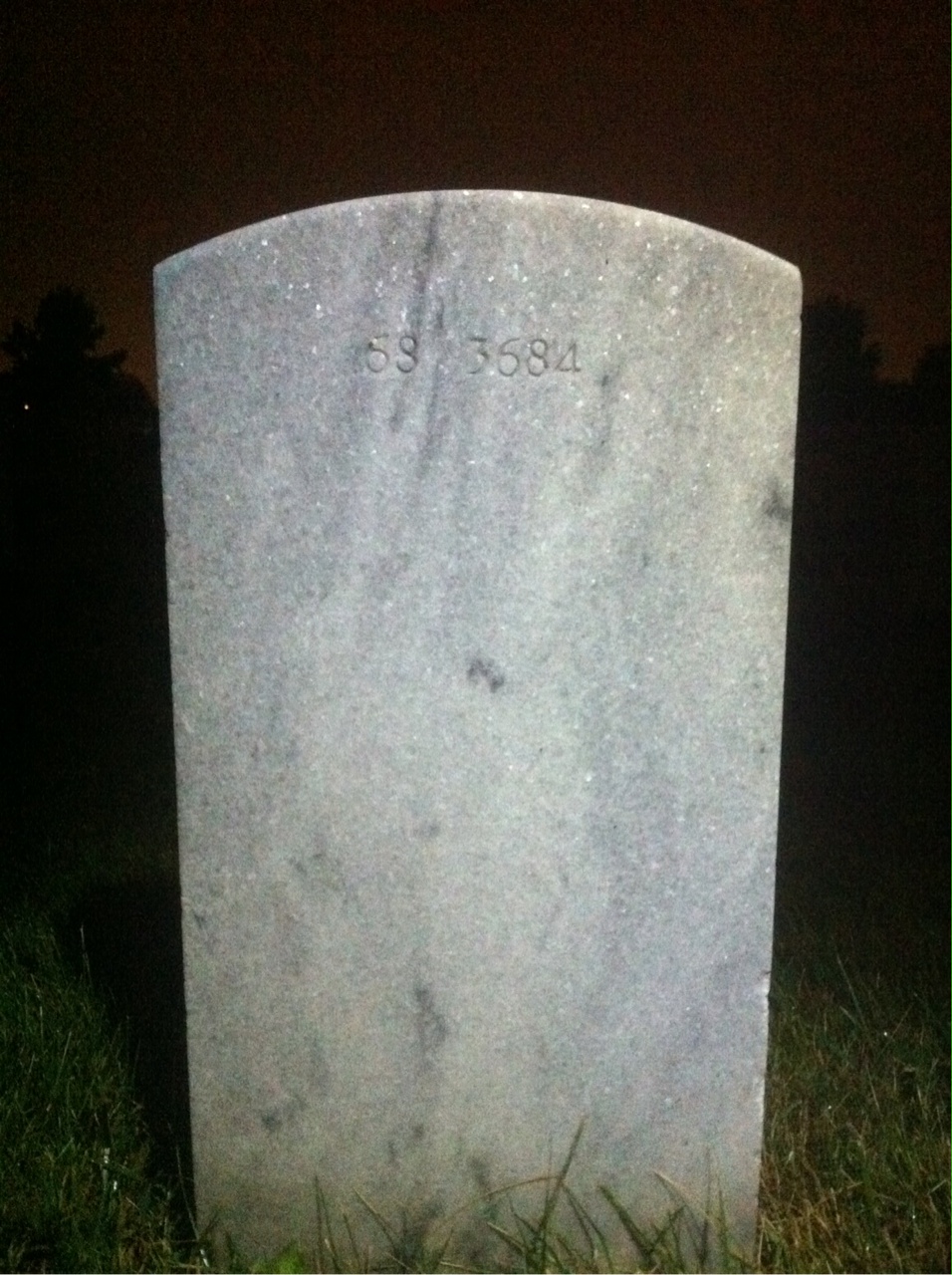 Back of headstone — Luther Moore