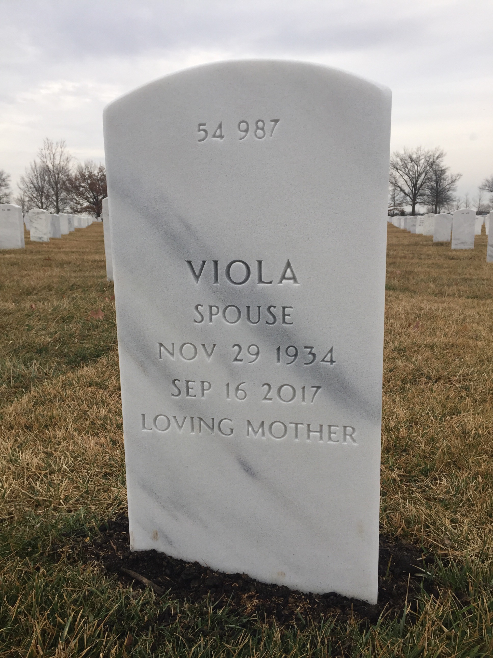 Back of headstone — Ulysses Wilson