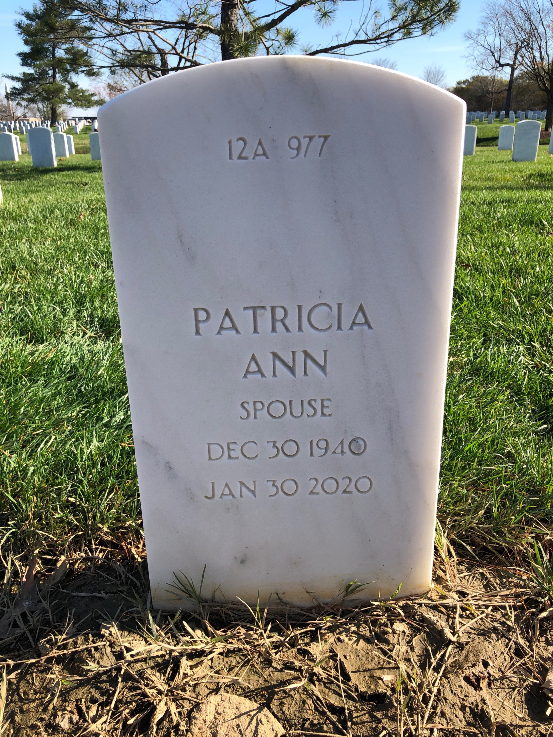 Back of headstone — Thomas Joseph Kennedy