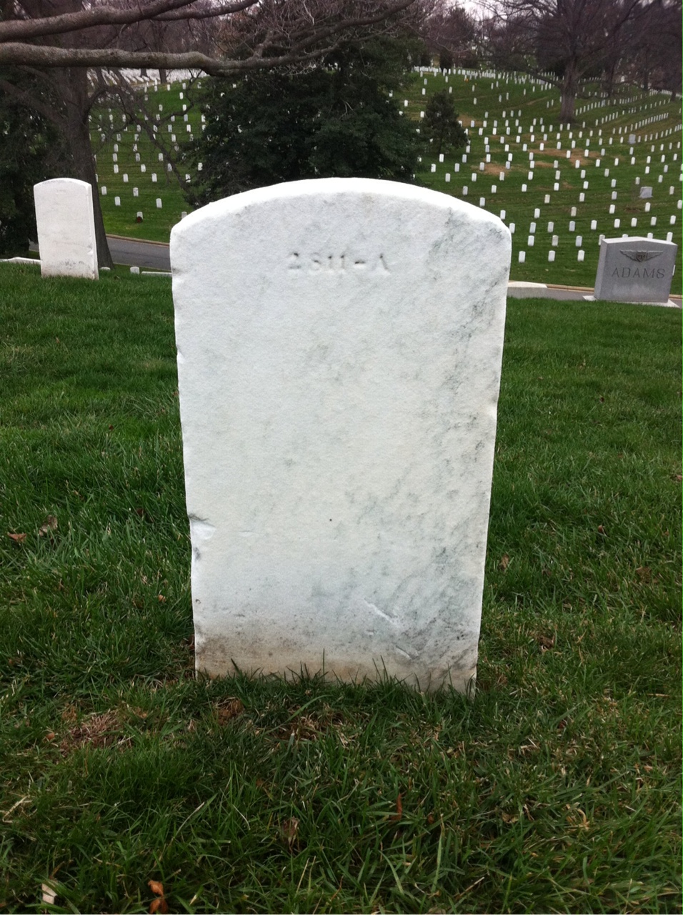 Back of headstone — Jacob Bausch