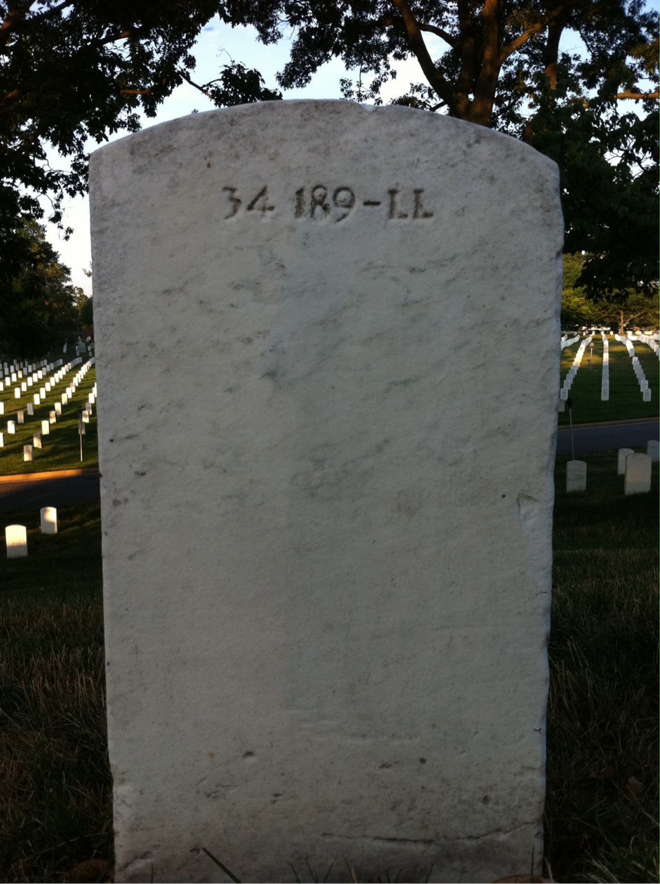 Back of headstone — Florence Axson
