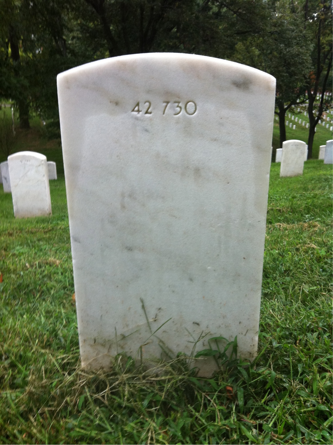 Back of headstone — Veronica Moore