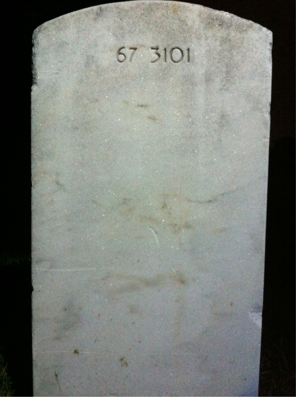 Back of headstone — Stancle Arnold