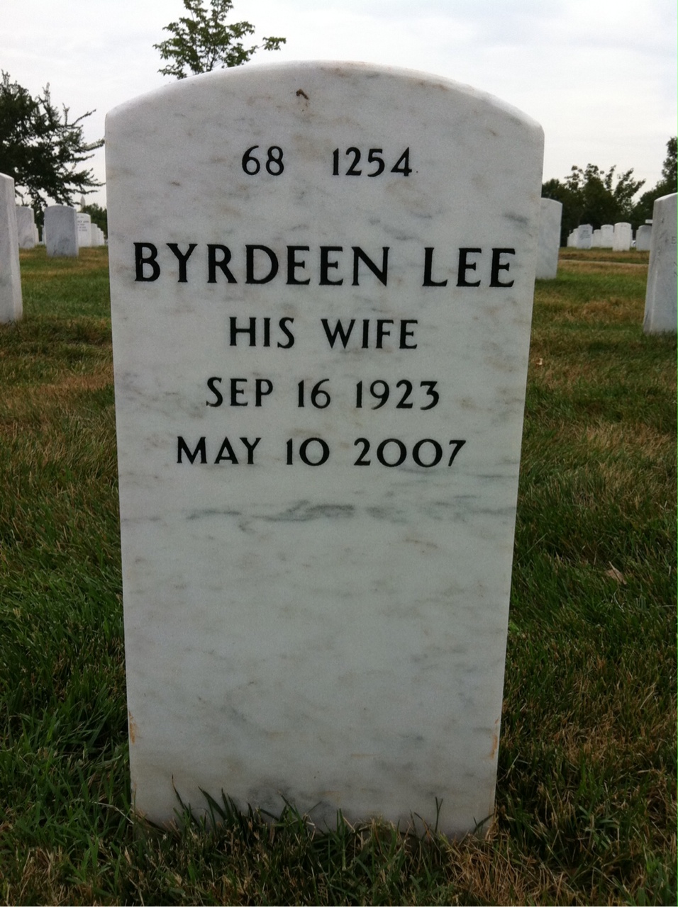 Back of headstone — Hubbard Goldsmith
