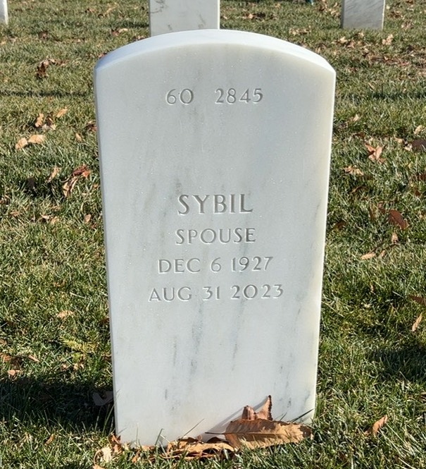 Back of headstone — Donald Arns