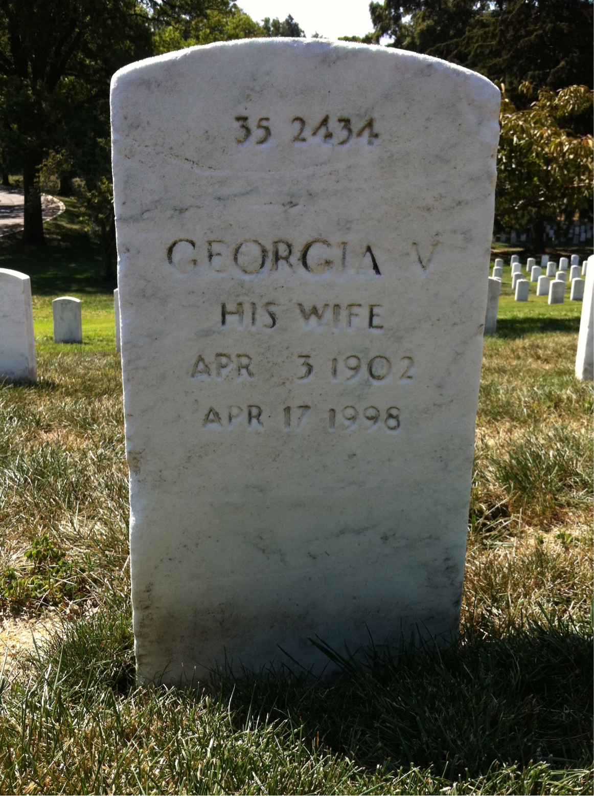 Back of headstone — David Brennan