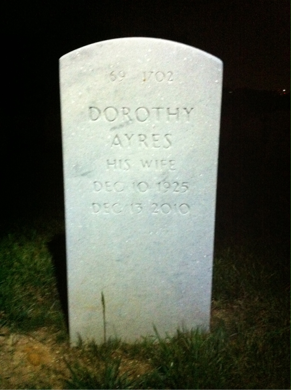 Back of headstone — Thomas Bruno