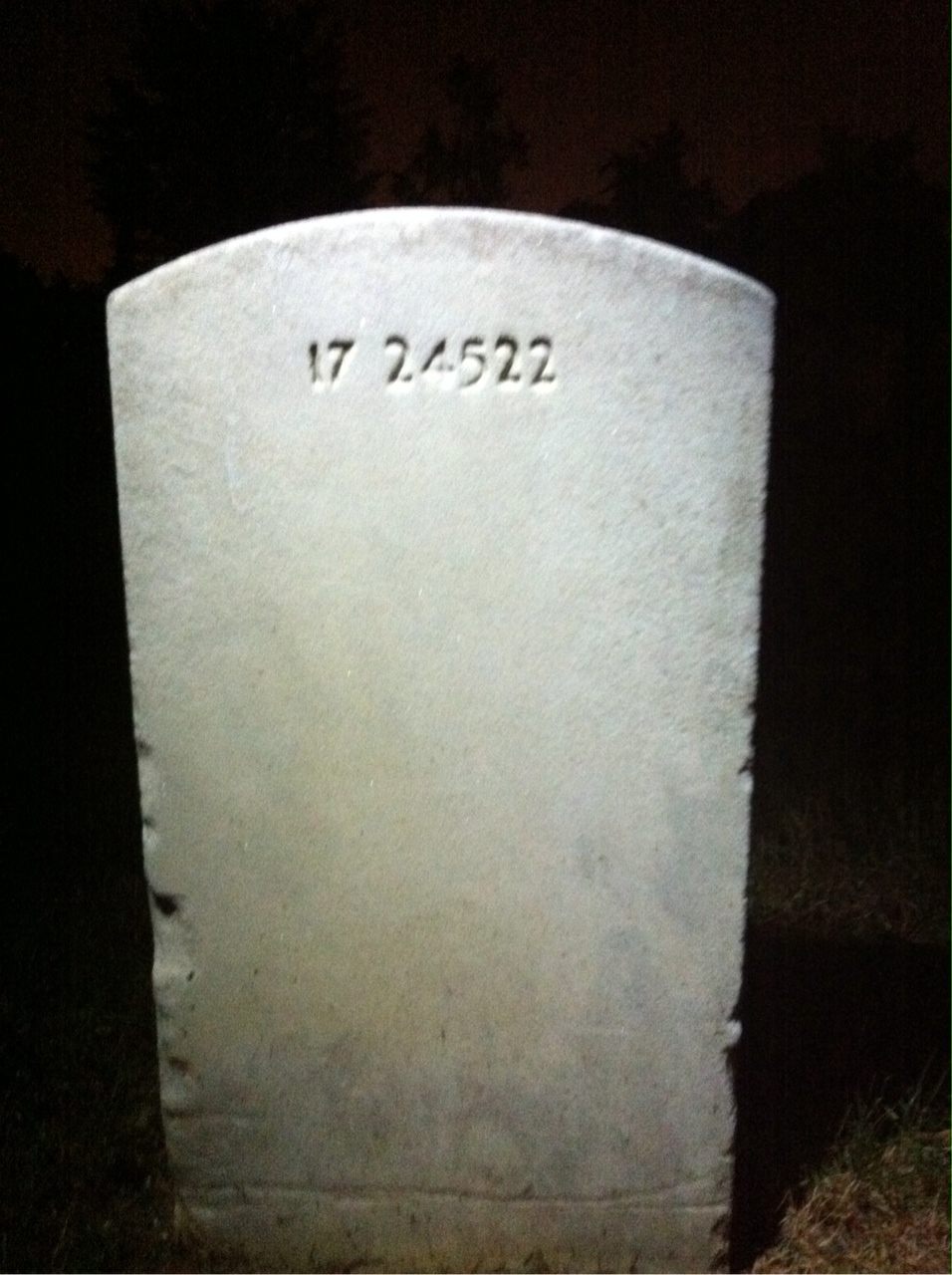 Back of headstone — Carol Aufrecht