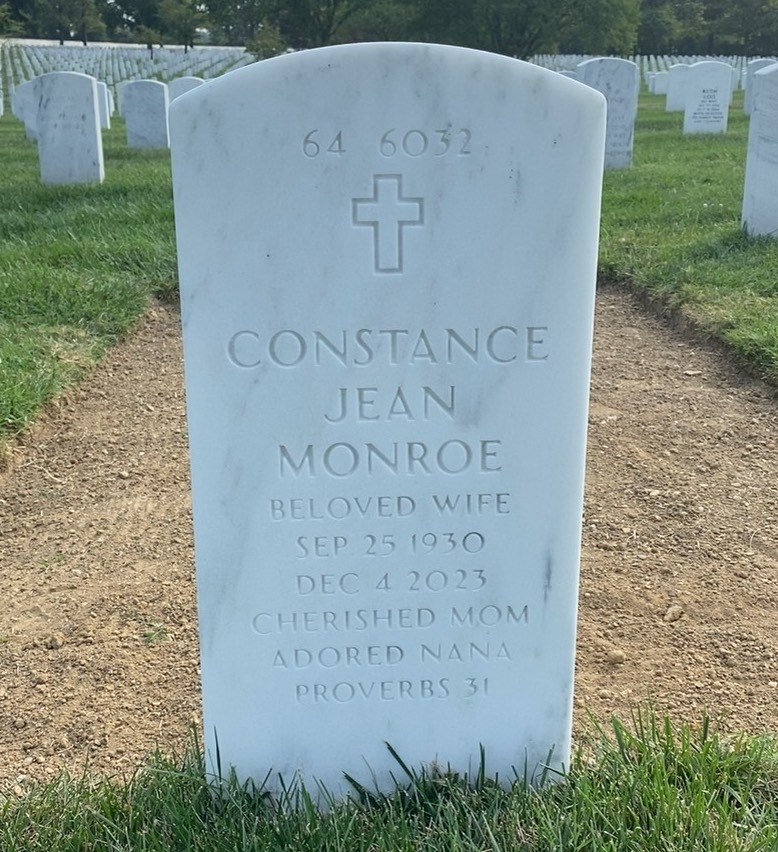 Back of headstone — Robert Monroe