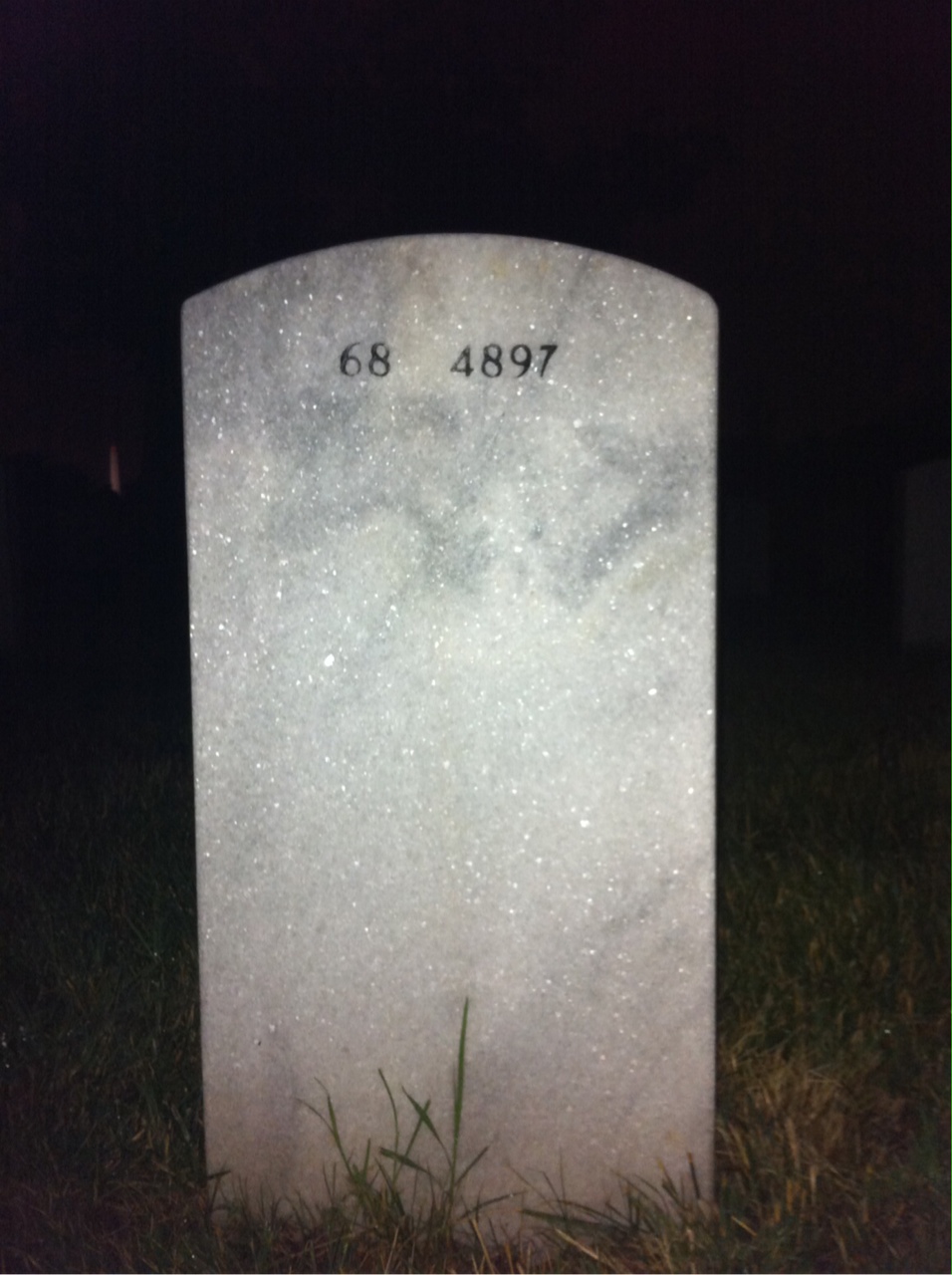 Back of headstone — Gilbert Hallock