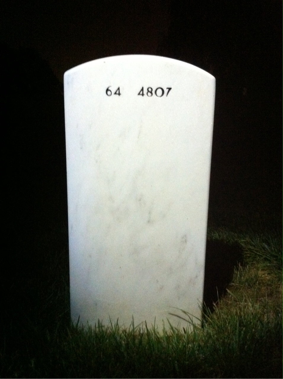 Back of headstone — Robert Costa