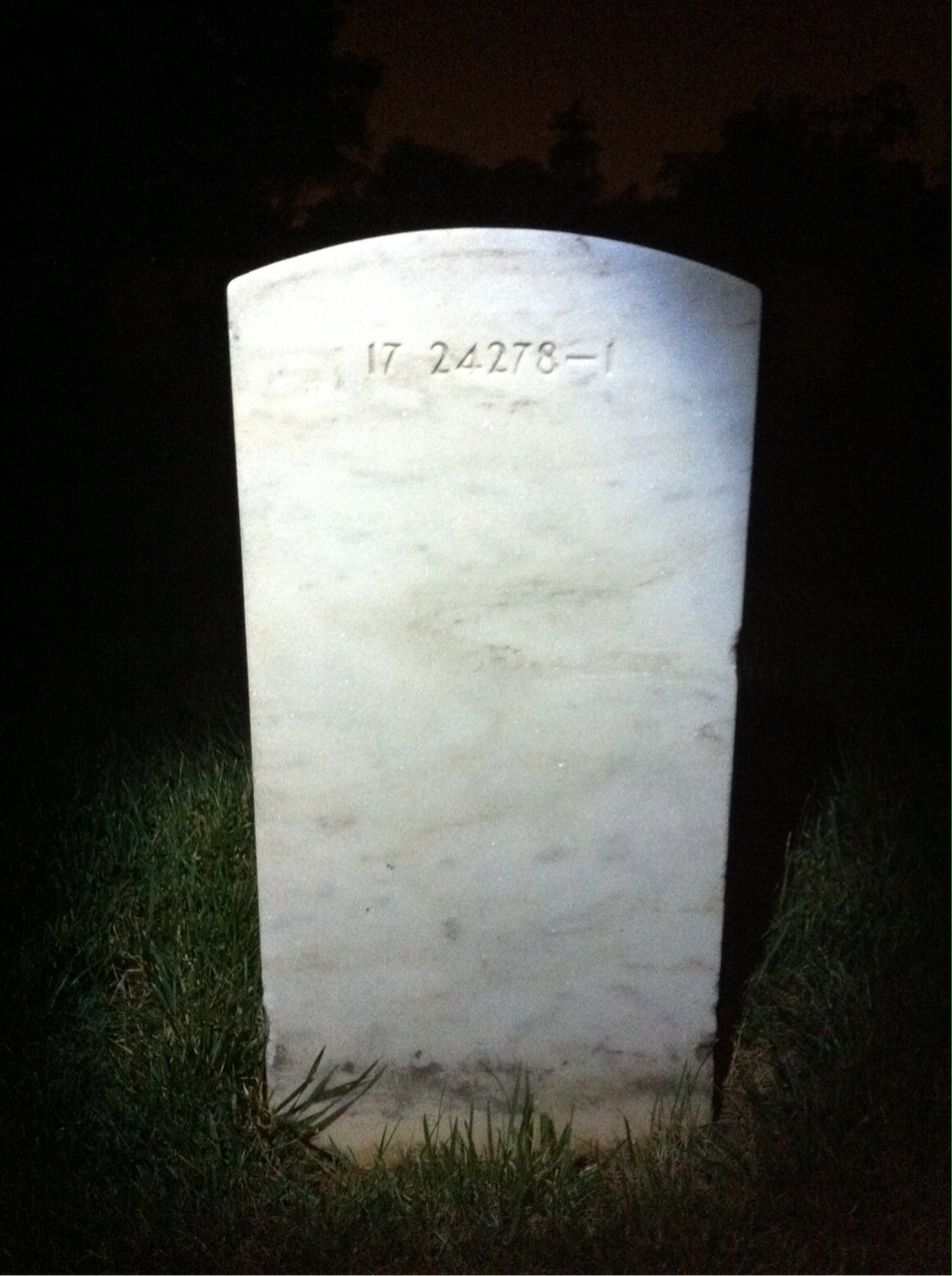 Back of headstone — H Arnold