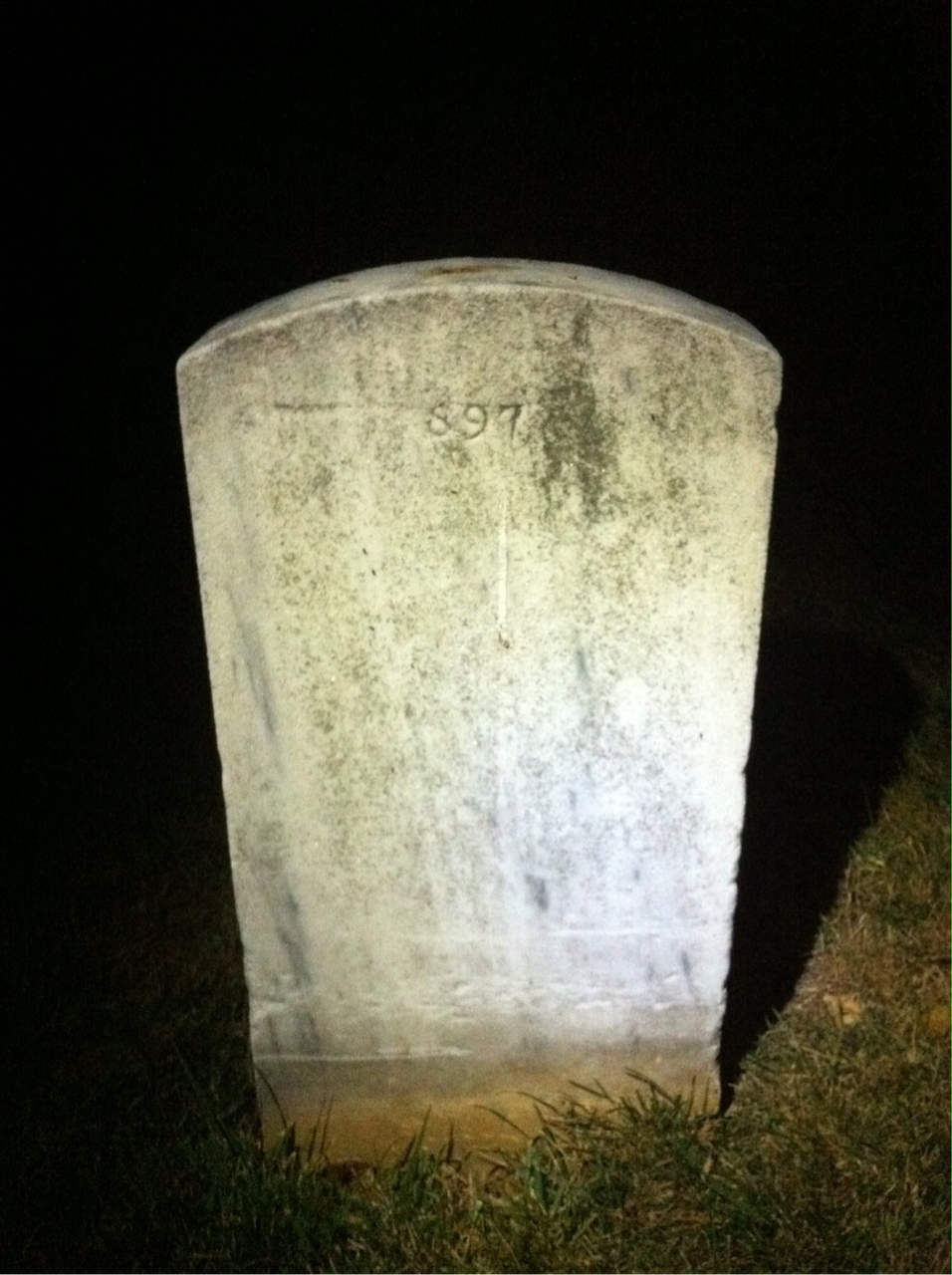 Back of headstone — Vachel Anderson