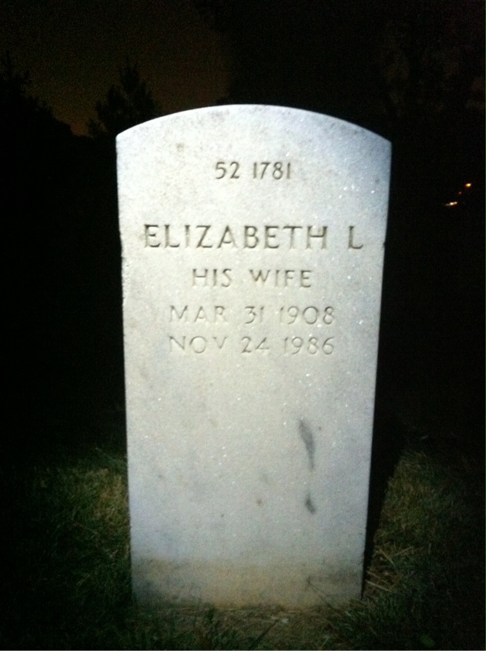 Back of headstone — Edmond Babcock