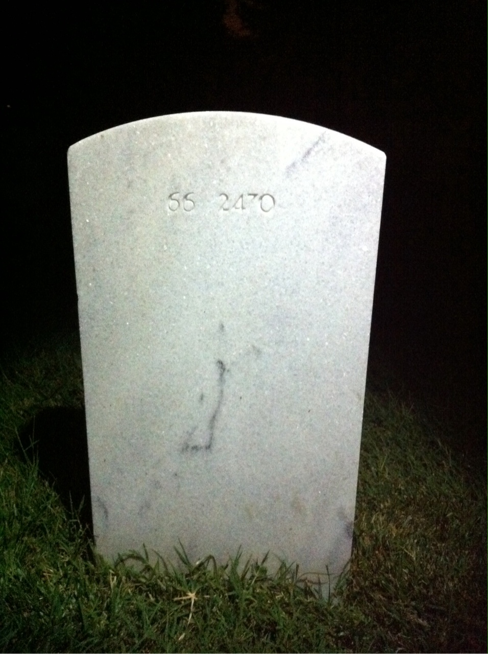 Back of headstone — Edward Mitchell