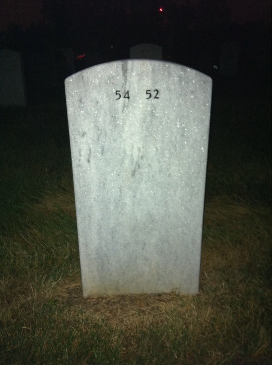 Back of headstone — George Lester