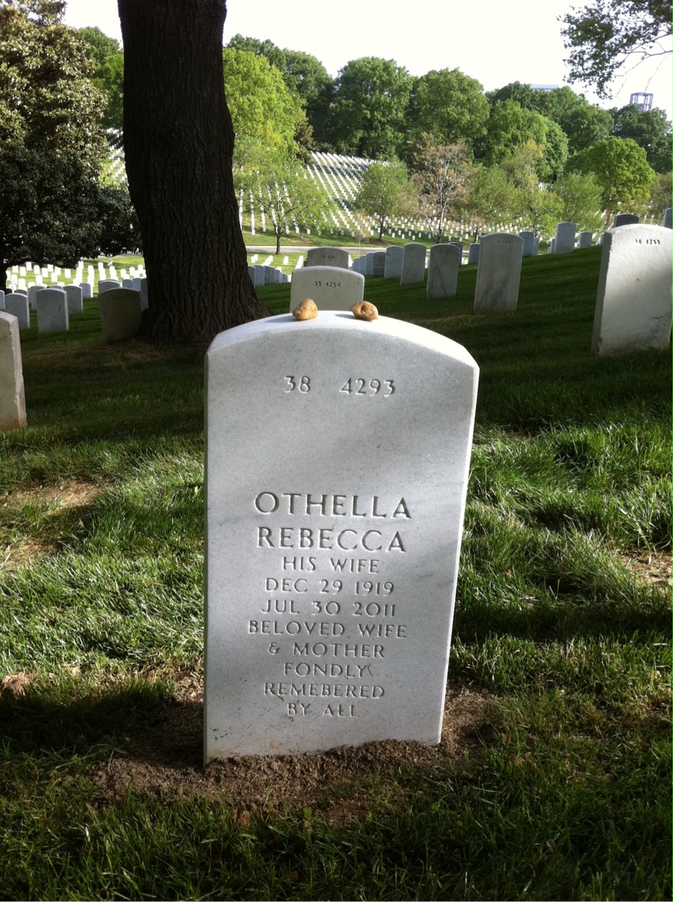 Back of headstone — Ernest Steinkuller