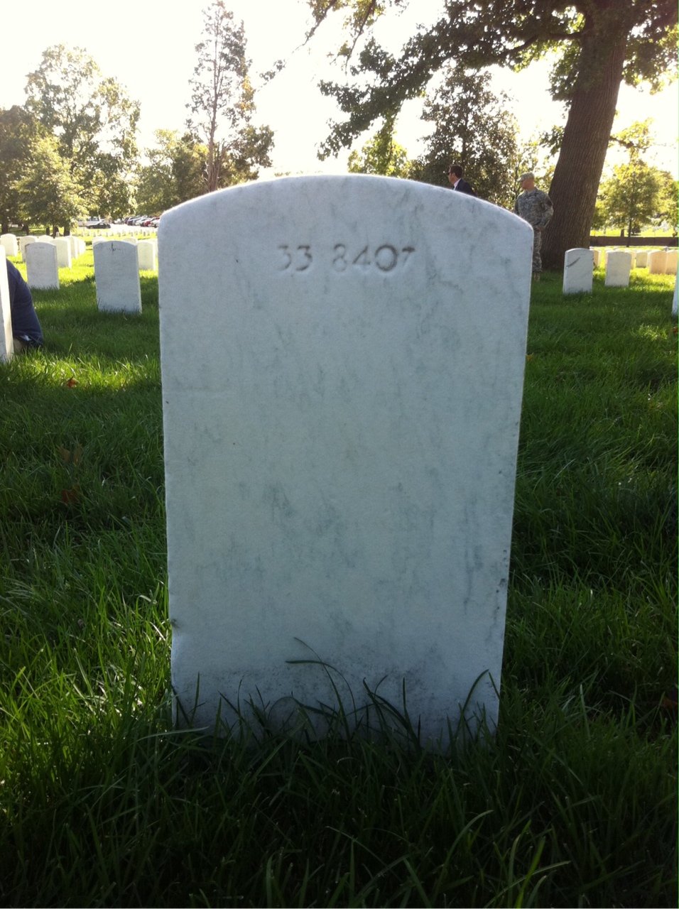 Back of headstone — Margaret Baber