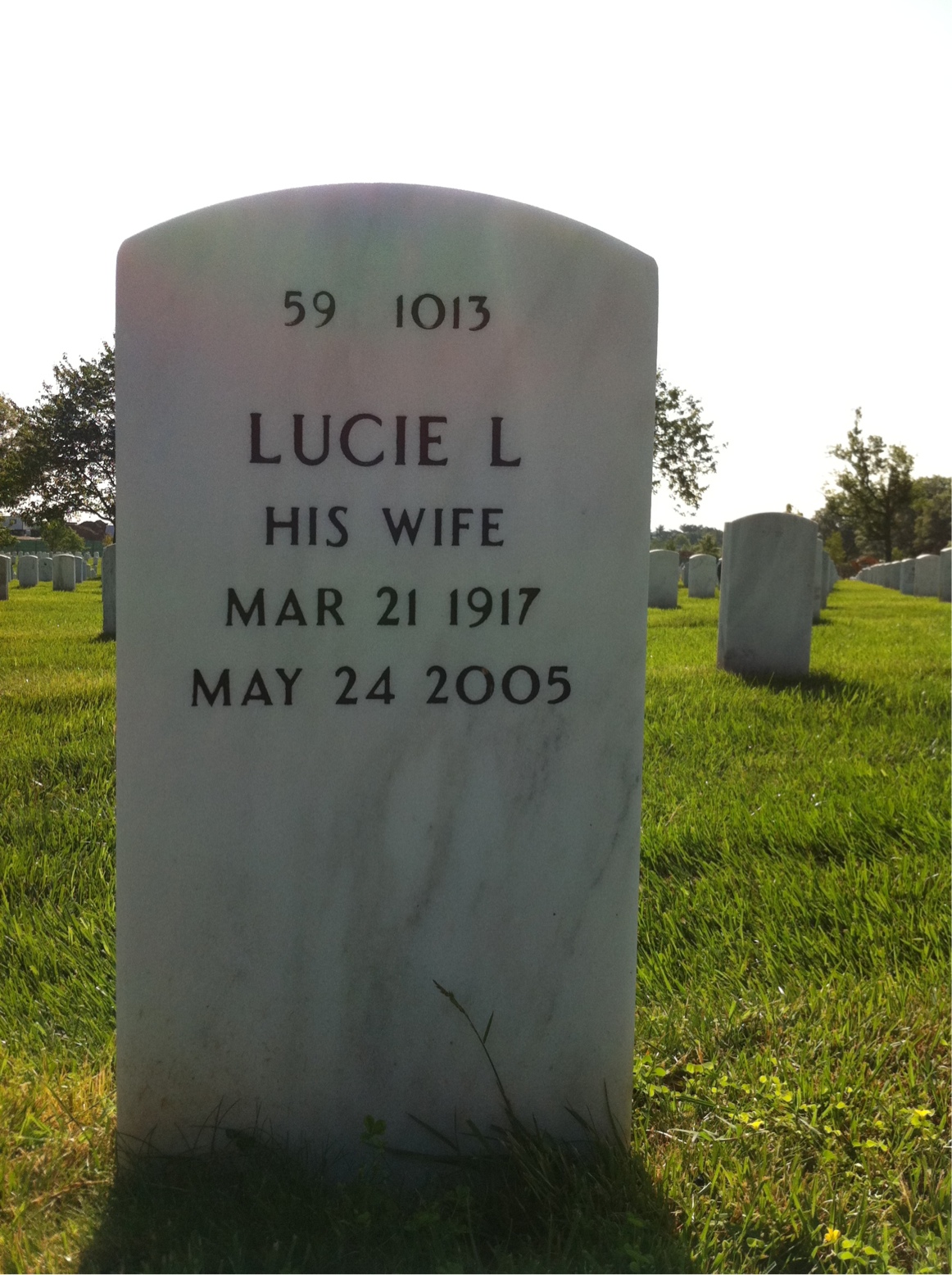 Back of headstone — Adam Hasselvander
