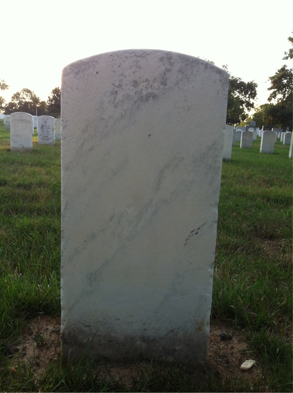 Back of headstone — Charles Baklund