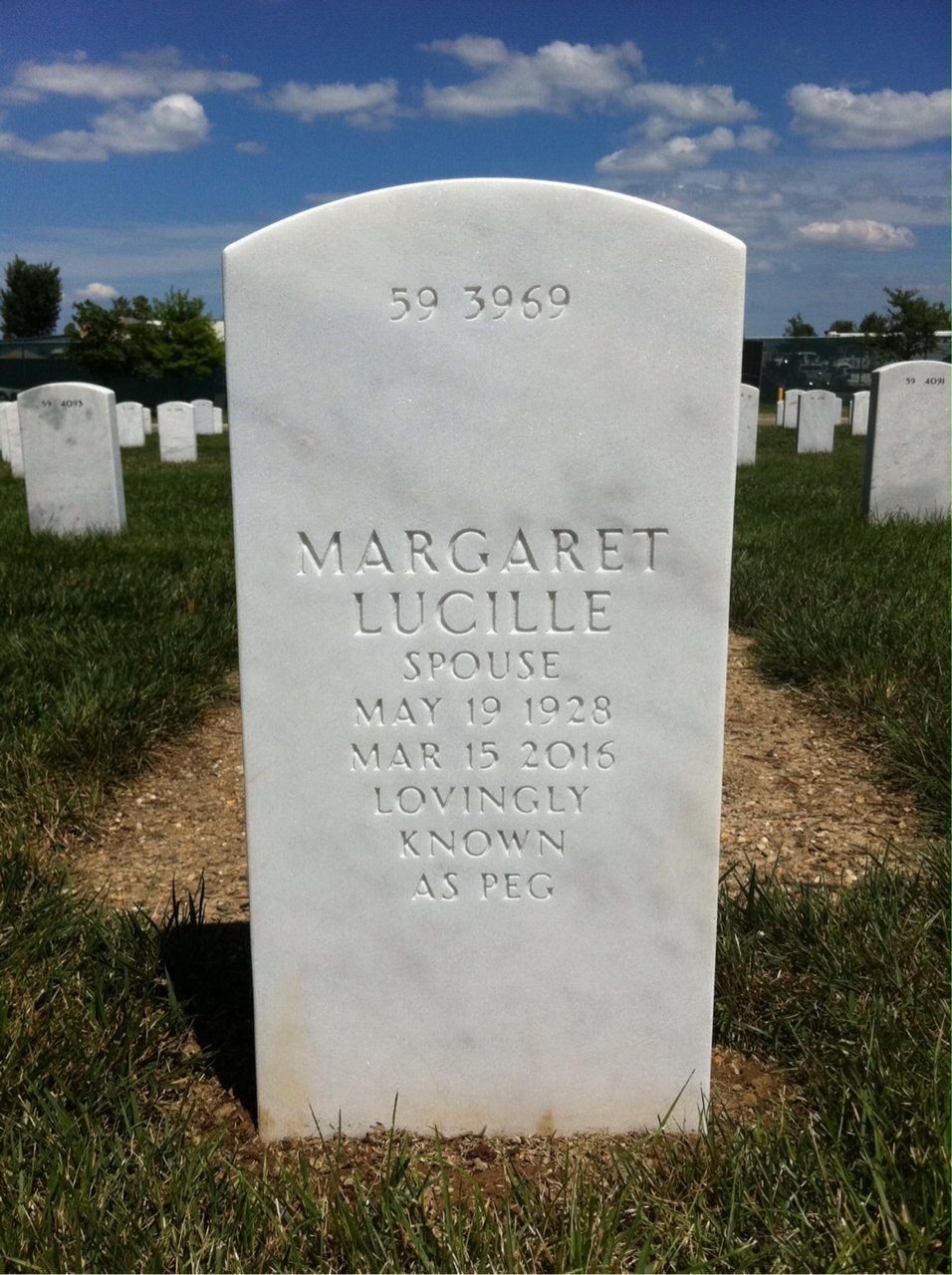 Back of headstone — Ralph Thomas