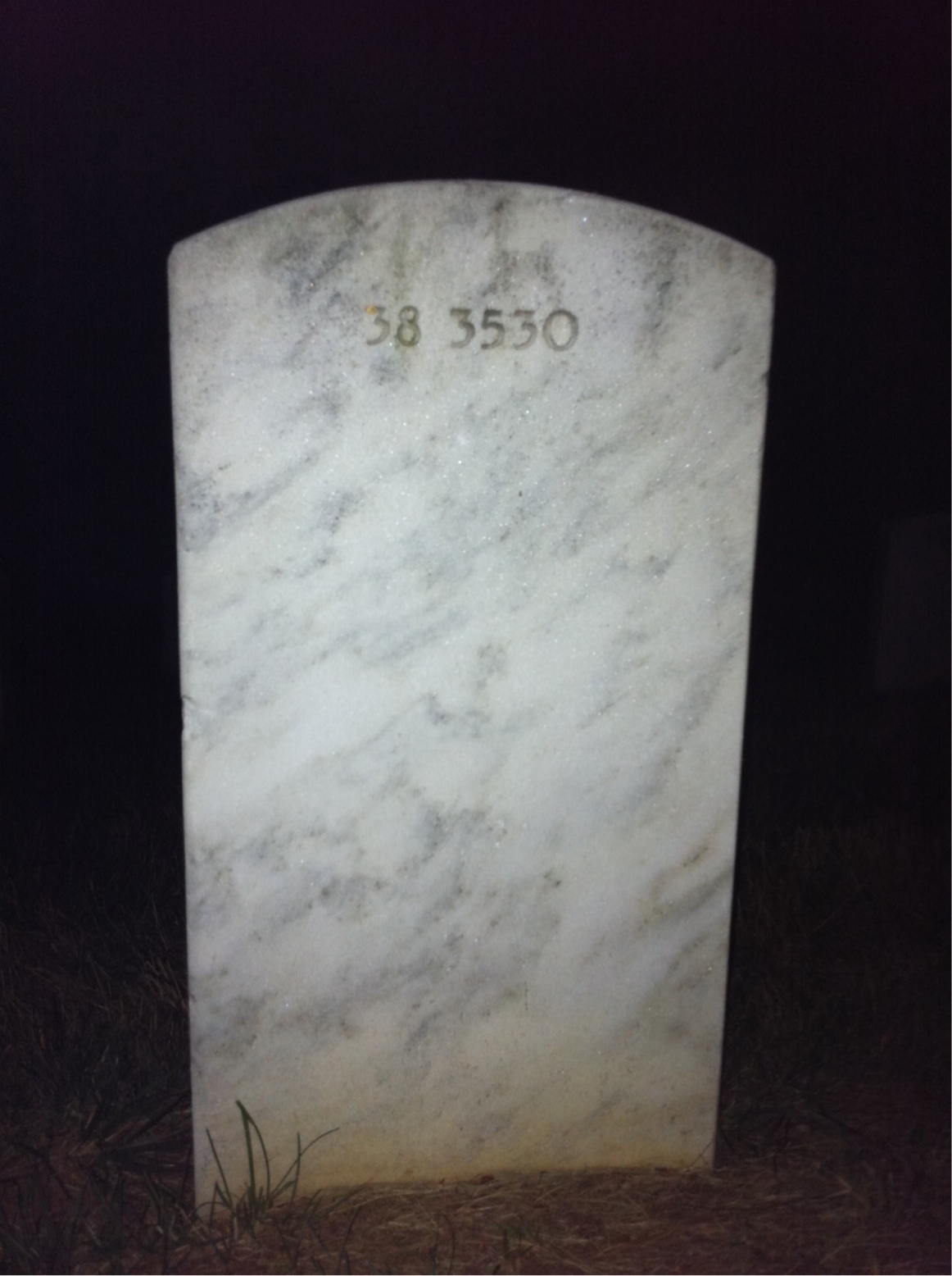 Back of headstone — Glenn Morris