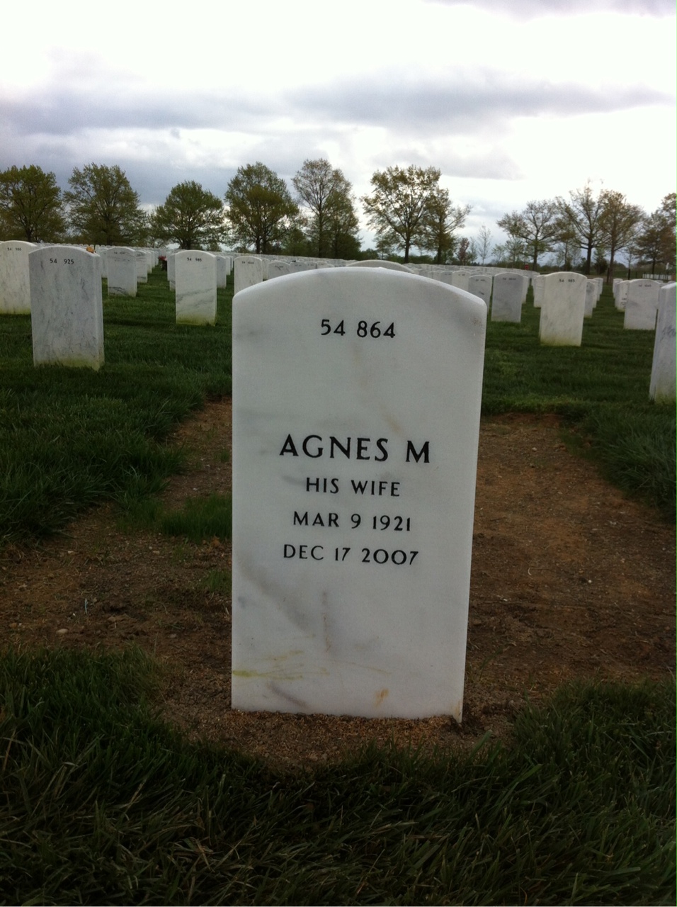 Back of headstone — Charles Lowell
