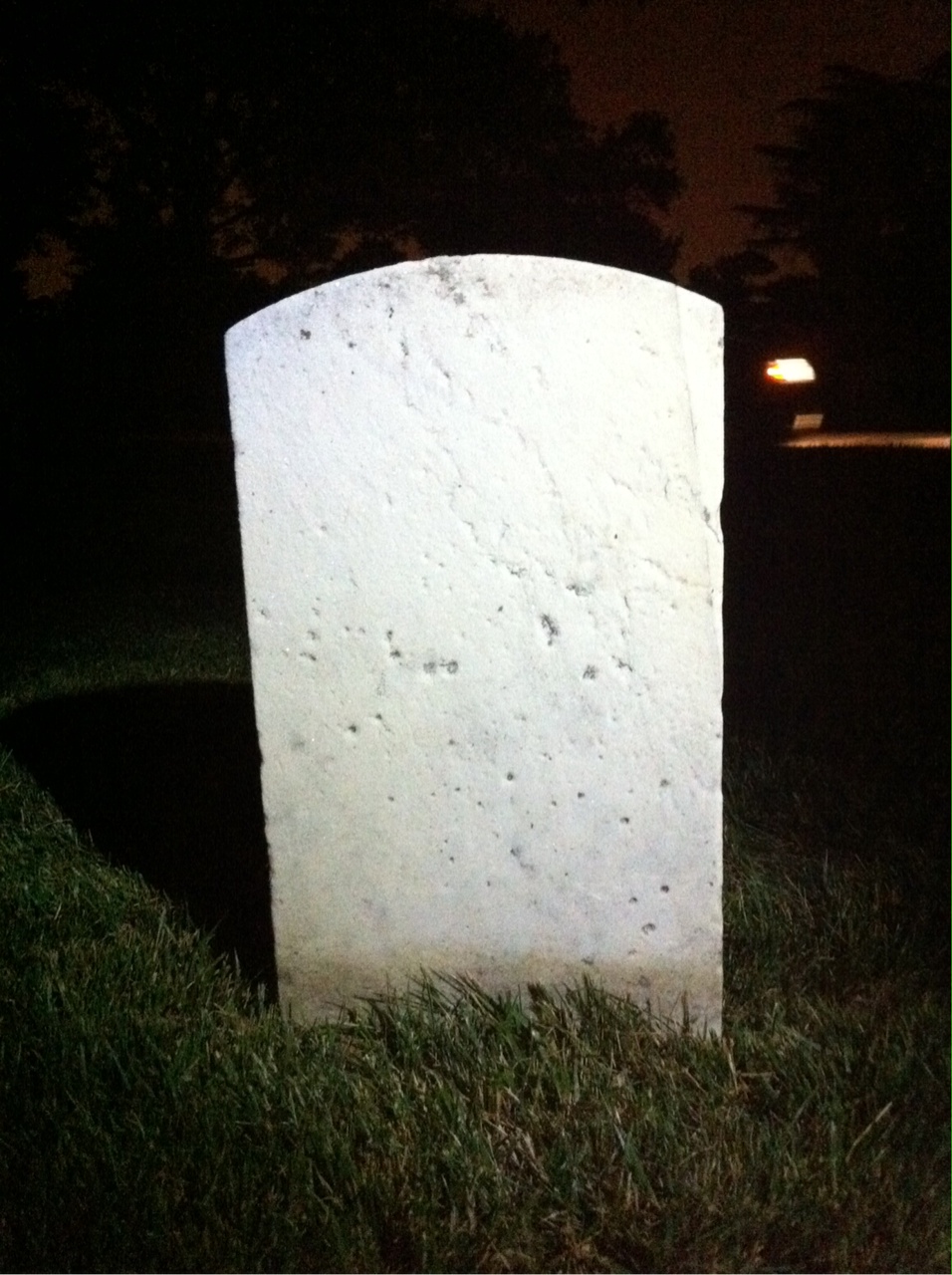Back of headstone — Silas Myers