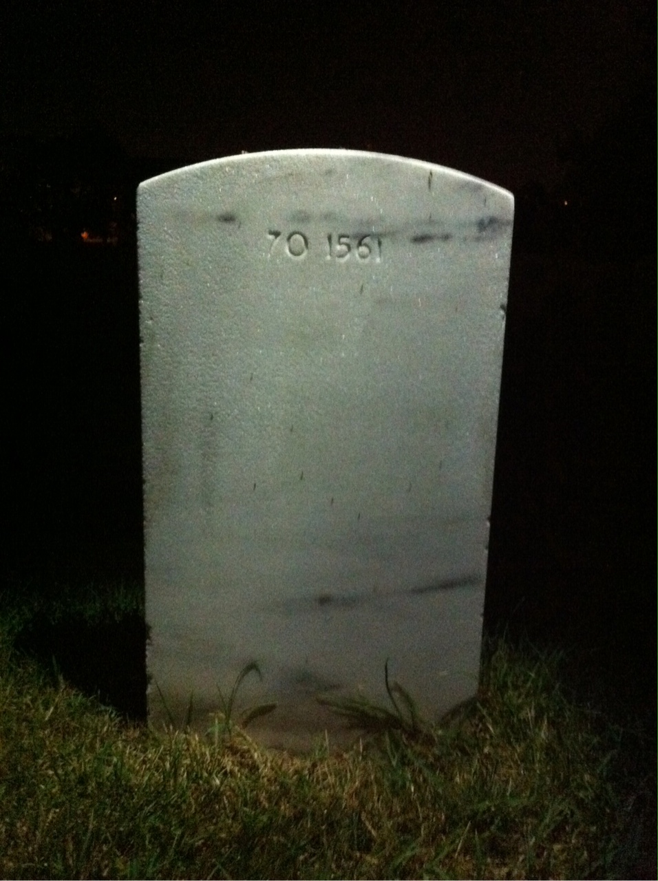 Back of headstone — Carl Bander