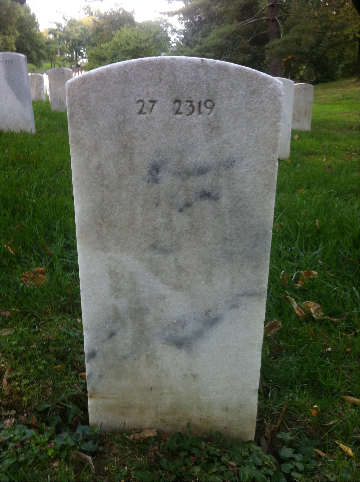 Back of headstone — Caroline Anderson