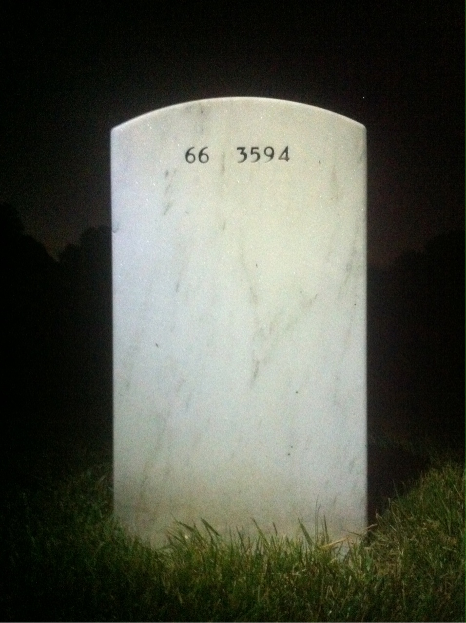Back of headstone — Richard Bouchard
