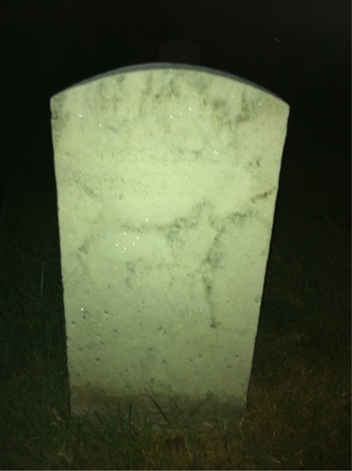 Back of headstone — Philip Moore
