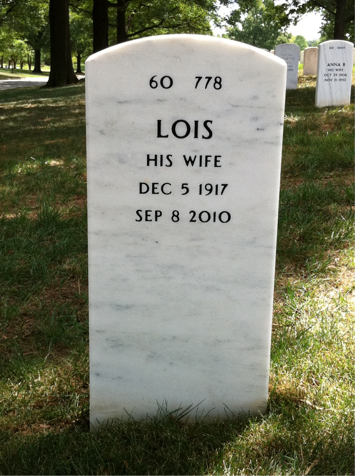 Back of headstone — Fowler Martin