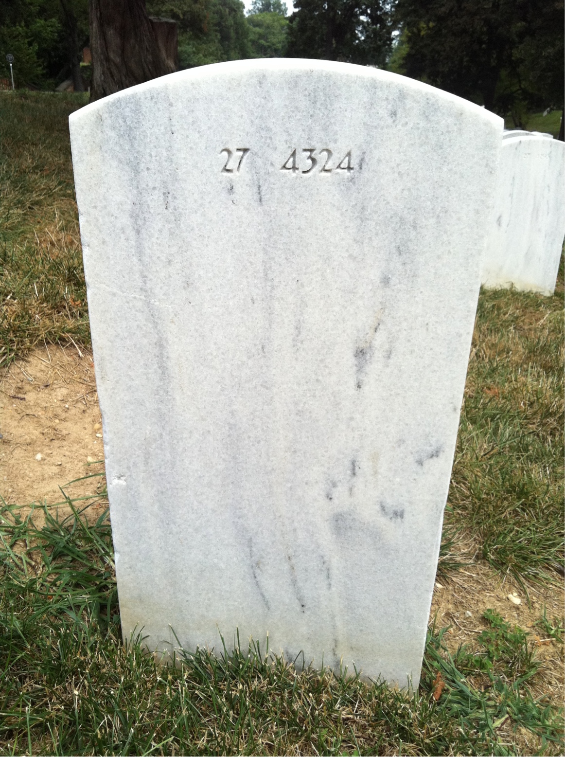 Back of headstone — John Bailey