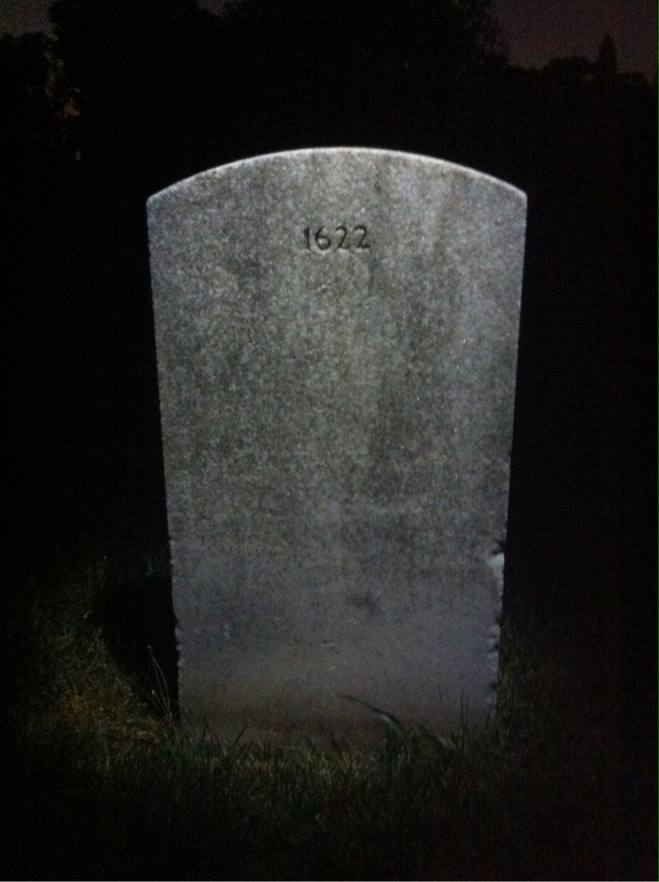 Back of headstone — Morris Allen