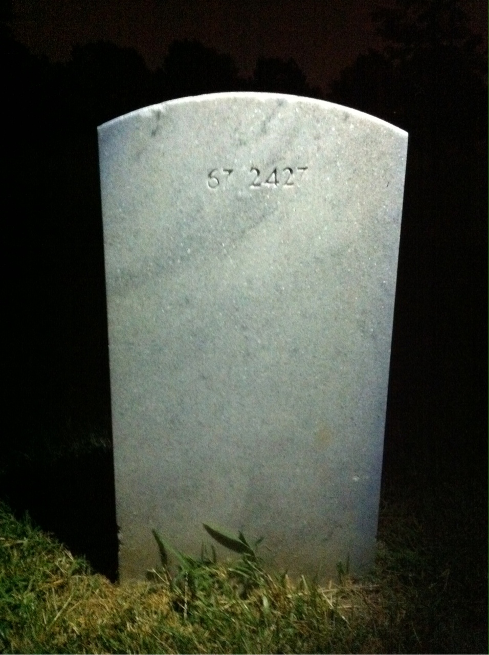 Back of headstone — Wilson M Street