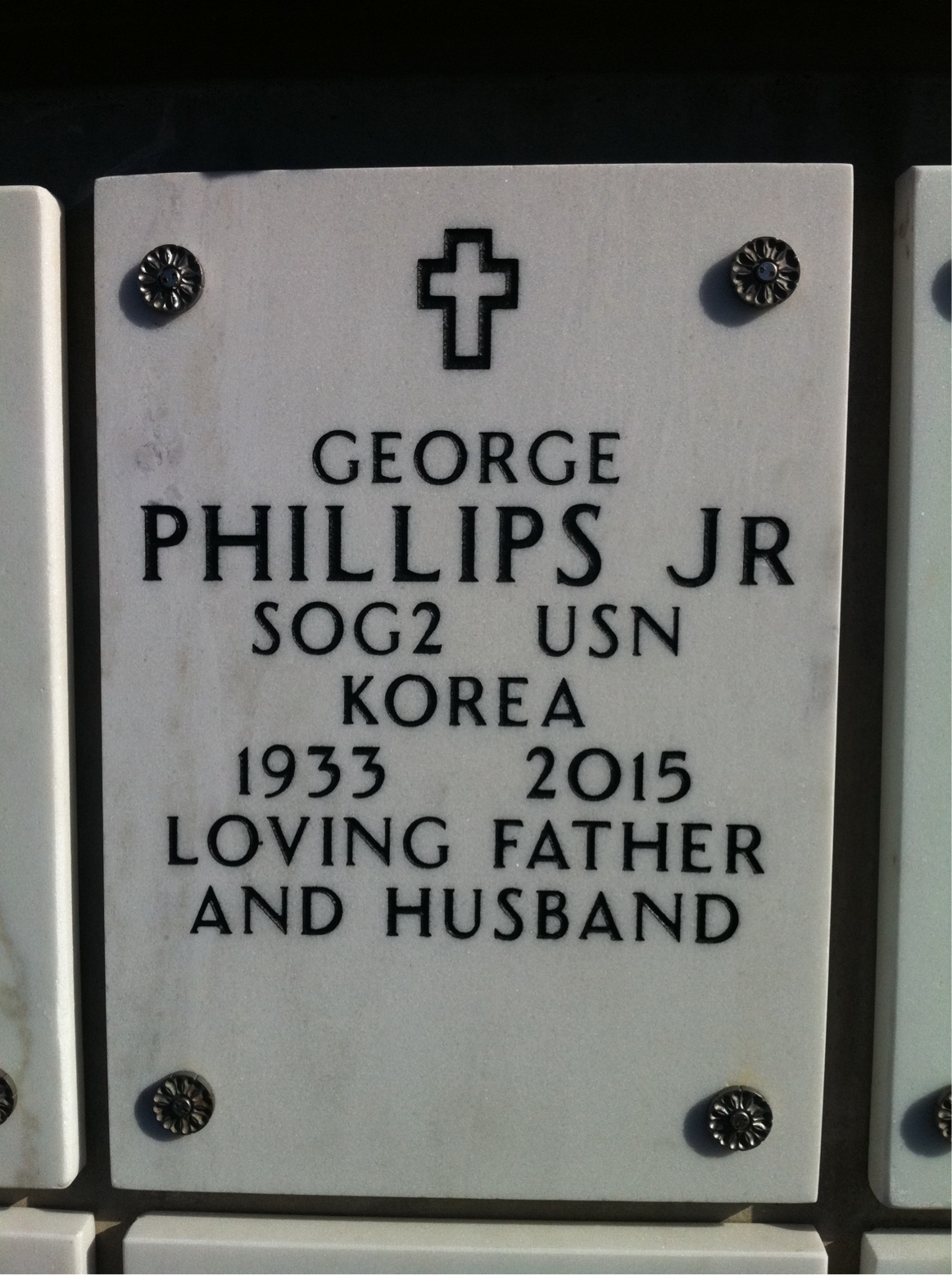 Headstone of George W Phillips