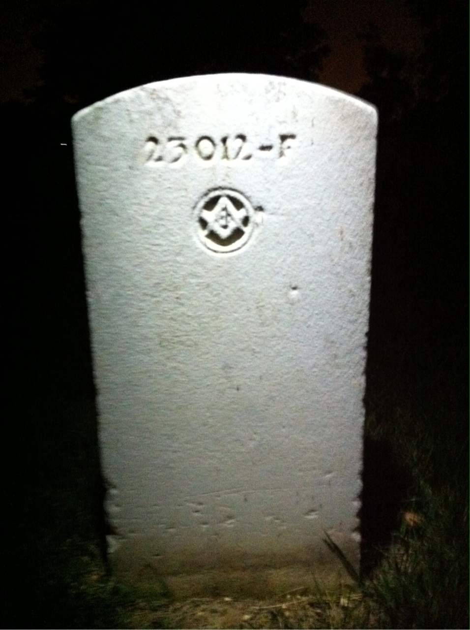 Back of headstone — Mark Beecher