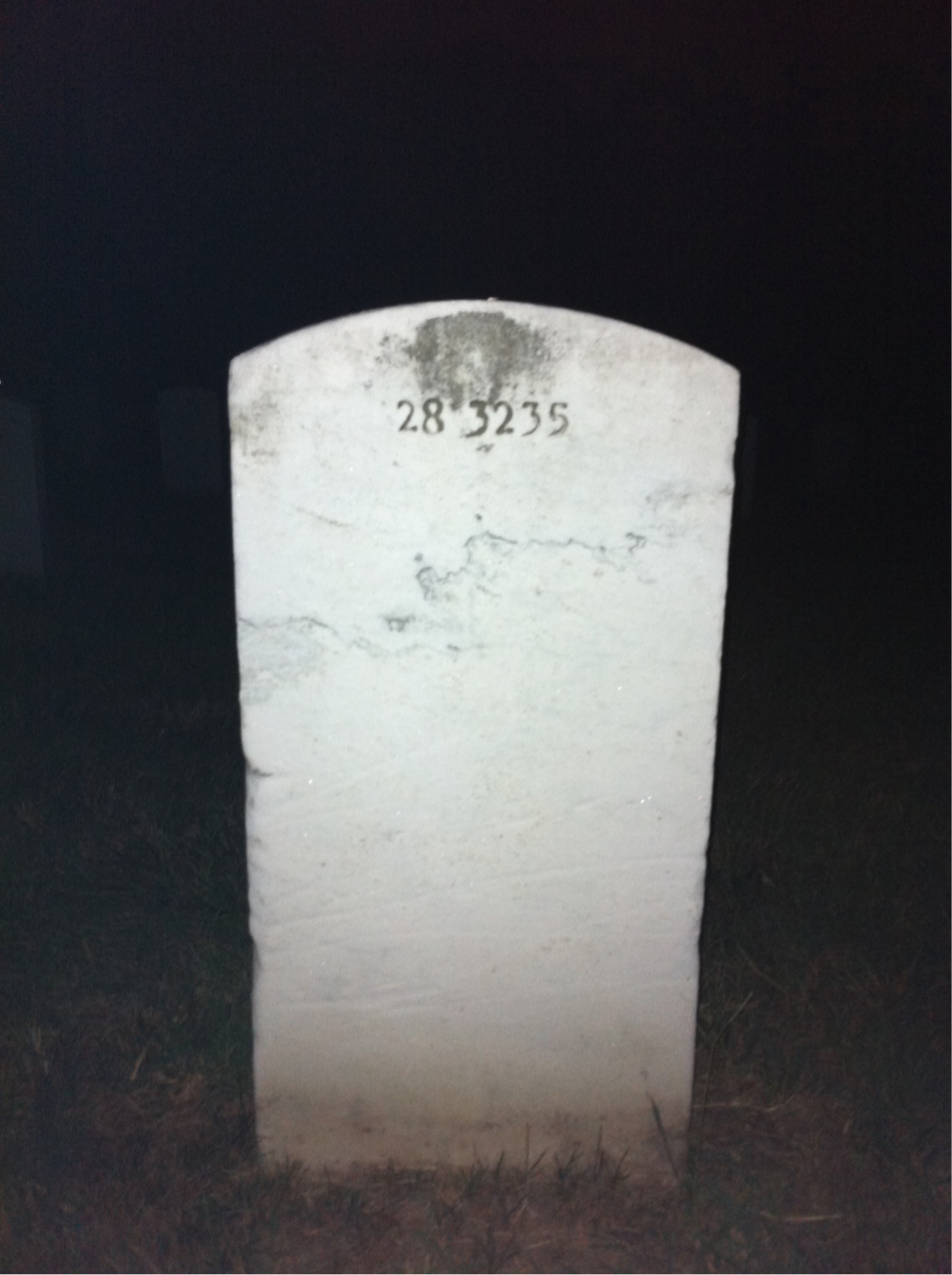 Back of headstone — Robert Wood