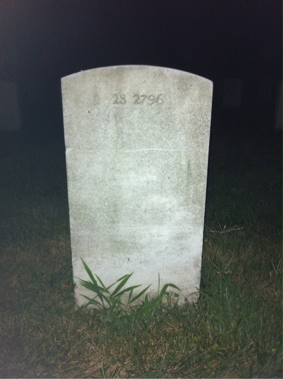 Back of headstone — Wardell Featherston