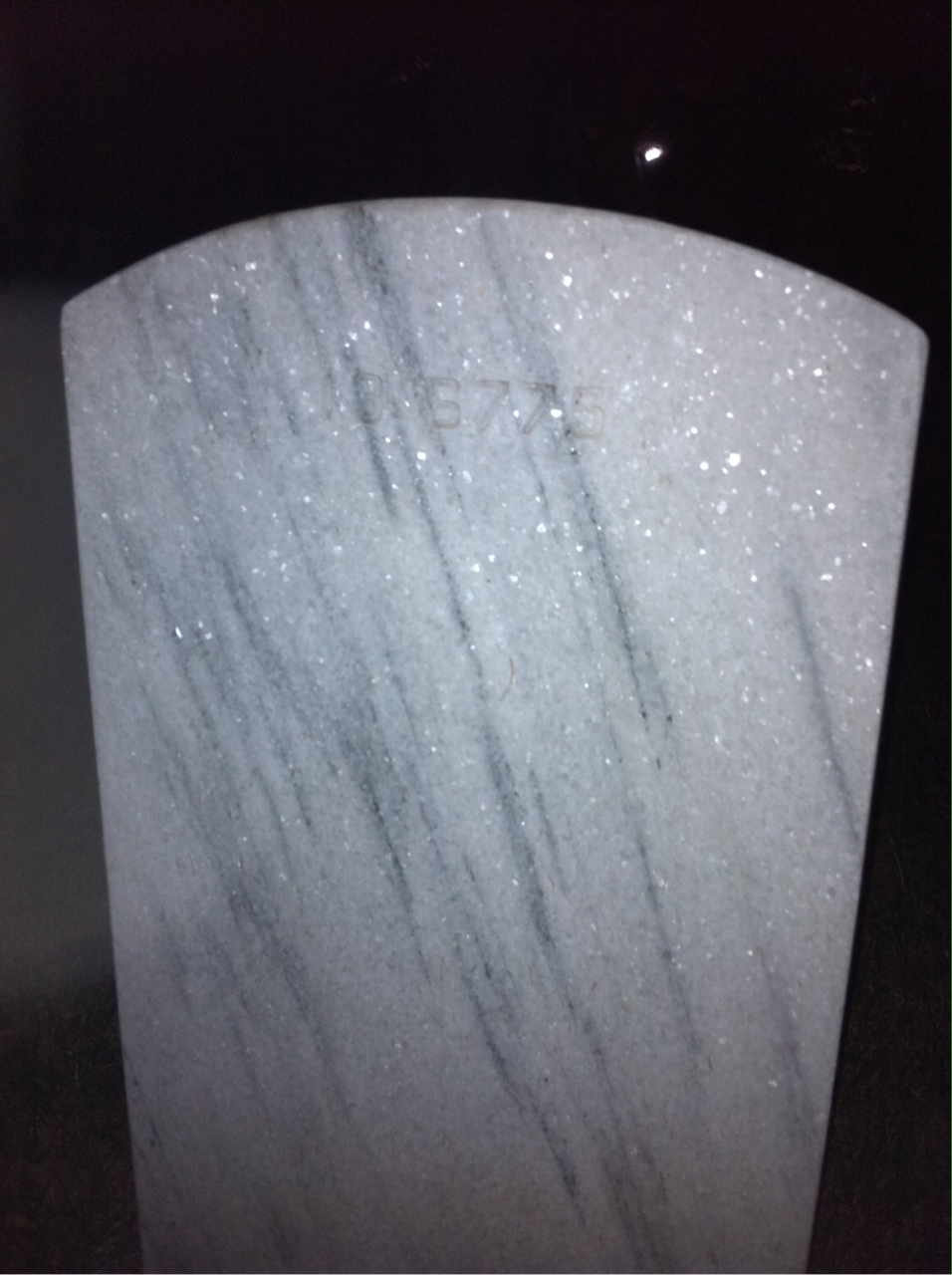 Back of headstone — James Austin